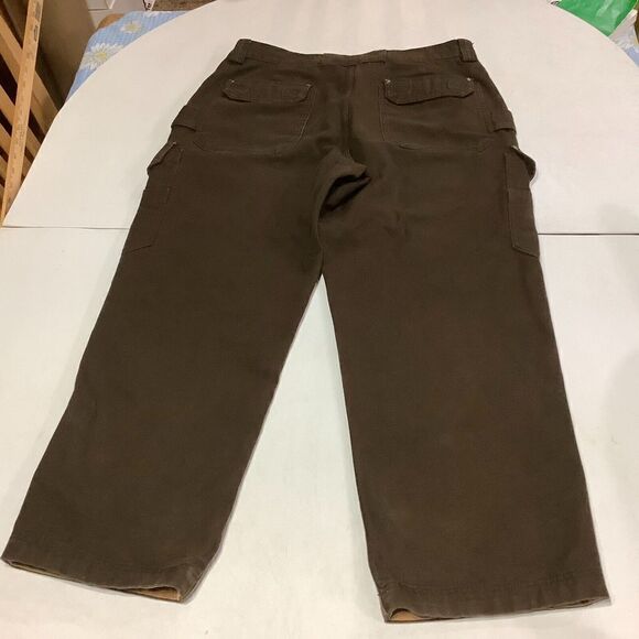 Duluth Trading Co Cargo Canvas Work Pants Brown Size 38x30 - Picture 5 of 9
